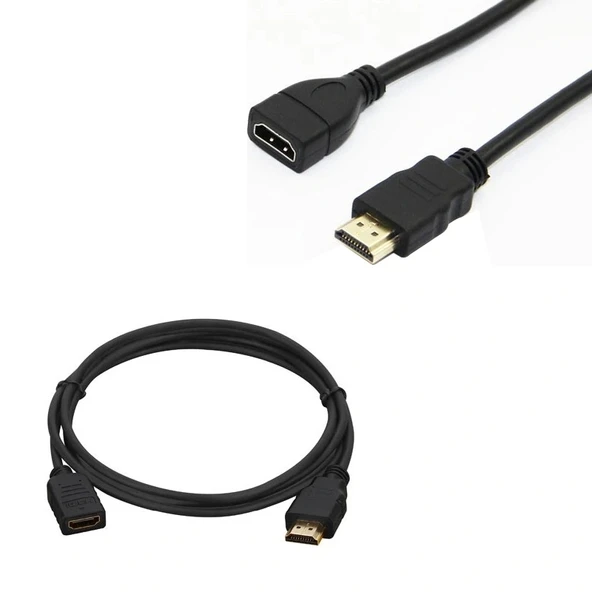 HDMI KABLO ERKEK DİŞİ GOLD UÇLU 25 CM UZATMA (MİNİ HD REC. İÇİN) (5047)