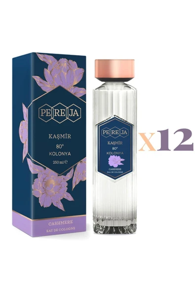Parfümlü Kolonya Kaşmir 250ml 12 Li Set