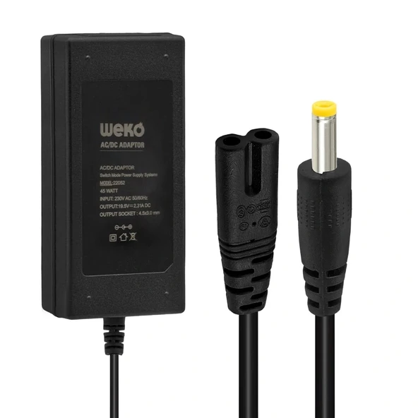 19.5 VOLT 2.31 AMPER 4.5X3.0MM UÇLU NOTEBOOK ADAPTÖR YERLİ ÜRETİM (5047)