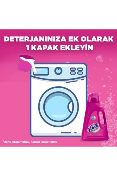 Vanish Oxi Action Multipower Renkliler İçin Sıvı Deterjan Güçlendirici ve Leke Çıkarıcı 3000 ml - 4
