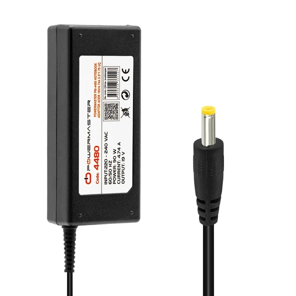 19 VOLT - 4.74 AMPER 5.5*1.75 UÇLU ACER NOTEBOOK ADAPTÖR (5047)