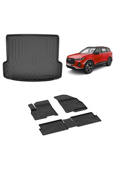 Chery Tiggo 7 Pro Sahler 4.5D Paspas ve Rizline 3D Bagaj Havuzu ürün görseli