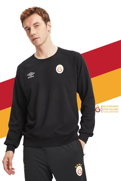 Galatasaray Orijinal Lisanslı Sıfır Yaka Siyah Sweat Şal Kaşkol Set Hediyelik Ahşap Kutulu - 6