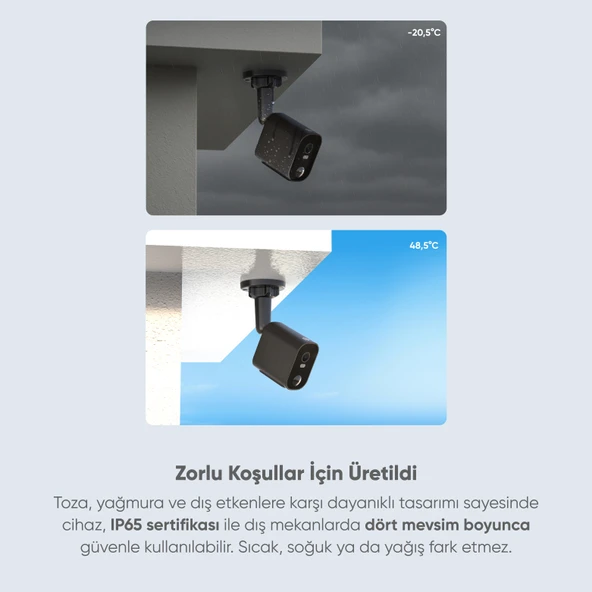 Şımart Akıllı Dış Mekan Kamerası Güneş Paneli Uyumlu Wi-Fi Bağlantılı - 7