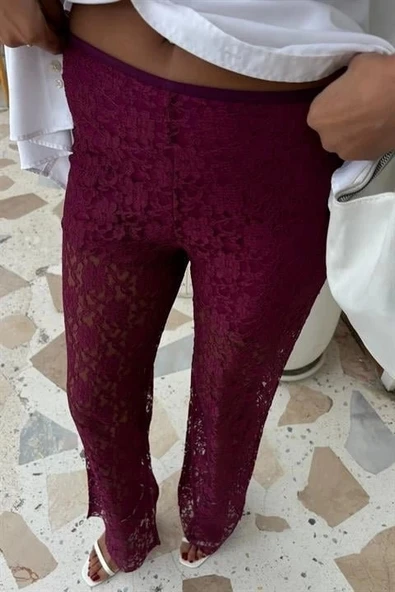 İçi Astarlı Dantel Pantolon 0081 - 3