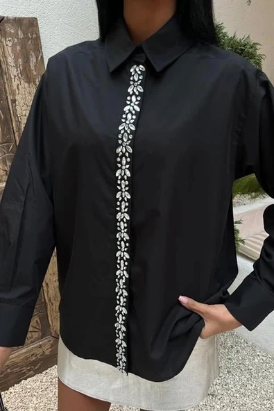 Önü Şerit Taşlı Gömlek 3448 - 3
