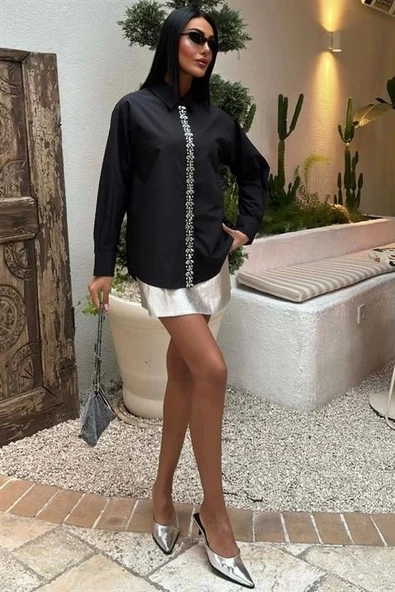 Önü Şerit Taşlı Gömlek 3448 - 2