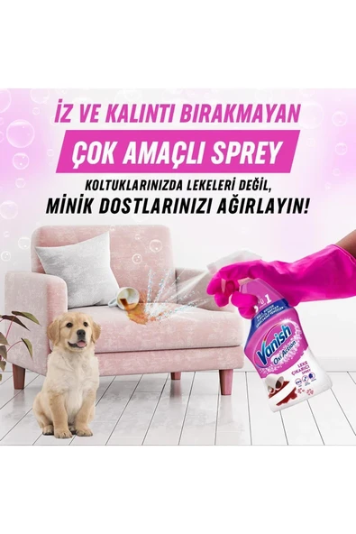 Vanish Oxi Action Çok Amaçlı Halı, Koltuk Ve Evcil Hayvan Leke Çıkarıcı Sprey 500 ml - 3