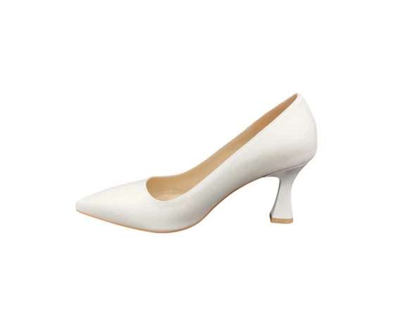 Merry Pace 6394066Z 7 cm Kadeh Topuklu Sivri Burun Kadın Stiletto Ayakkabı - 5