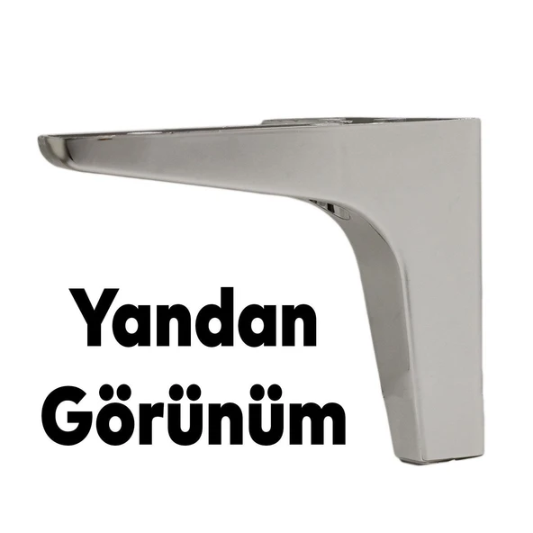 Mobilya Kanepe Sehpa TV Ünitesi Koltuk Ayağı 10 cm Parlak Krom Baza Ayak 4 Adet - Resim 7