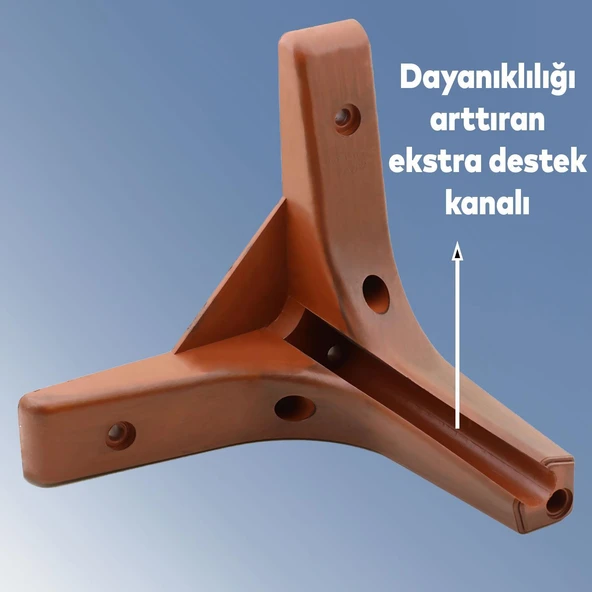 Mobilya Kanepe Sehpa TV Ünitesi Koltuk Ayağı 14 cm Kahverengi Baza Ayak 4 Adet - 5