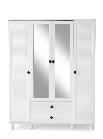FİNİKE MDF 4 KAPAKLI DOLAP-BEYAZ