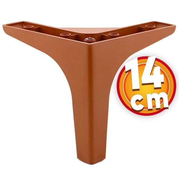 Mobilya Kanepe Sehpa TV Ünitesi Koltuk Ayağı 14 cm Kahverengi Baza Ayak 4 Adet - 3