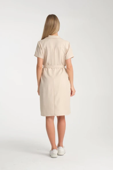 IŞŞIL E173-Kruvaze Yaka Emzirme Detaylı Hamile Giyim Elbise - 7