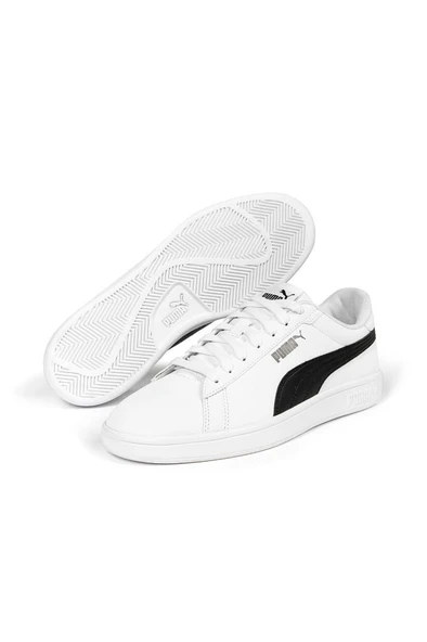 Puma Smash 3.0 Buck 392336 08 Erkek Sneaker Ayakkabı Beyaz Siyah 40-45
