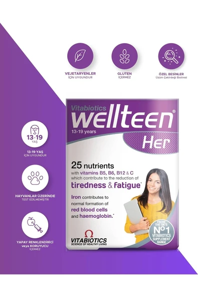 Vitabiotics Wellteen Her 13-19 Years 30 Tablet
