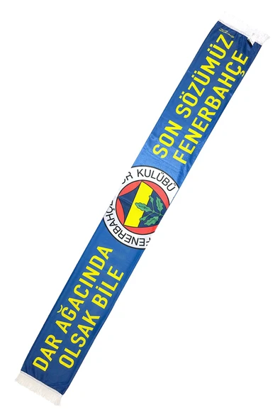 Fenerbahçe Orijinal Son Sözümüz Fener Şal Atkı Bileklik ve Uçlu Kalem Set Kanarya Baskı Ahşap Kutu - Resim 7