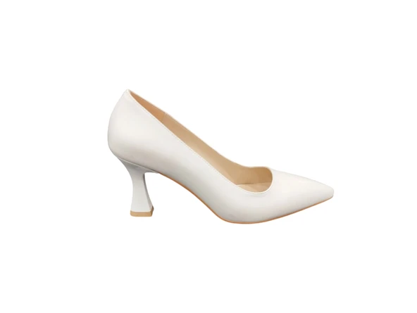 Merry Pace 6394066Z 7 cm Kadeh Topuklu Sivri Burun Kadın Stiletto Ayakkabı - 4
