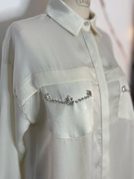 CEBİ TAŞ DETAYLI GÖMLEK - 3