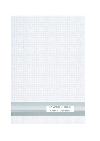 Yumuşak kapak 25x35 YÖNETİM KURULU KARAR DEFTERİ (NUMARALI 40yaprak)