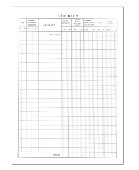 Yumuşak kapak 25x35 İŞLETME DEFTERİ (40yaprak) - Resim 2