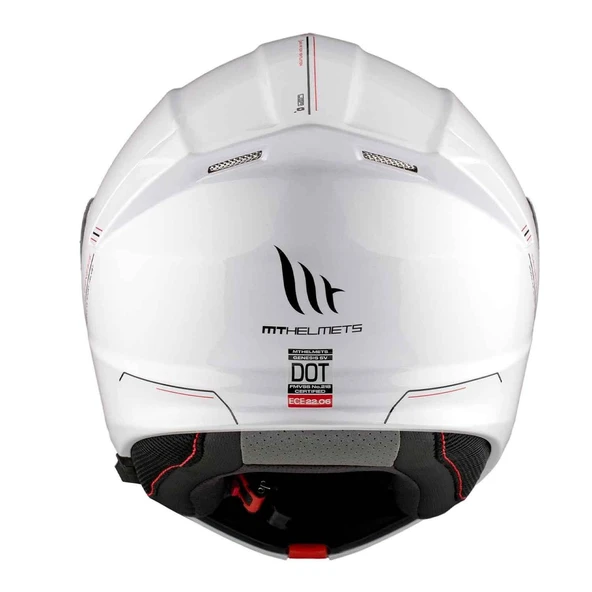 Mt Genesis Sv Solid A0 Çene Açılır Kask Beyaz - 5