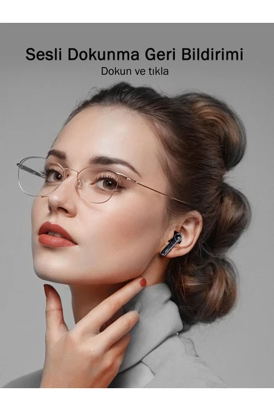 AUKEY EP-M4-GY Kablosuz Kulaklık Gelişmiş ENC 80ms 30 Saat Müzik - Koyu Gri - 4