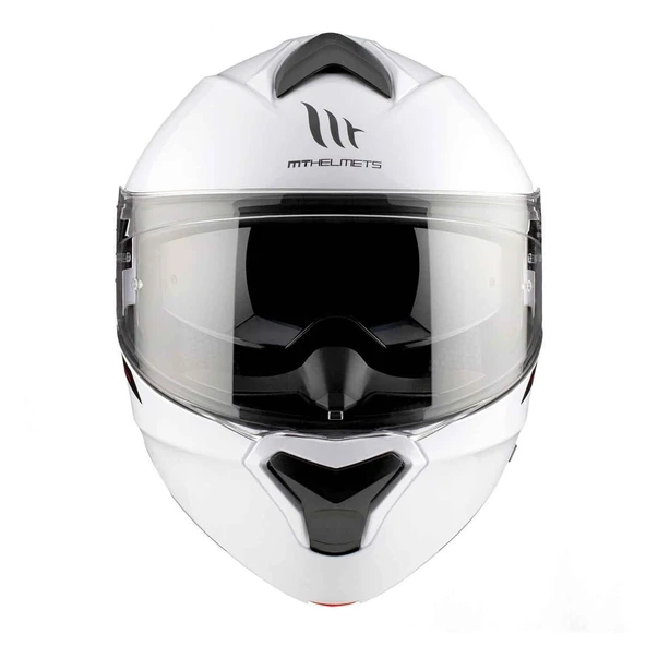 Mt Genesis Sv Solid A0 Çene Açılır Kask Beyaz - 3
