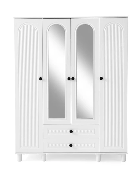 BOHEM MDF 4 KAPILI DOLAP-BEYAZ