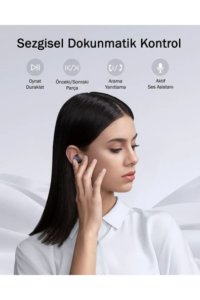 AUKEY EP-M3A-GY Kablosuz Kulaklık 80ms Düşük Gecikme 30 Saat Müzik - Koyu Gri - 4