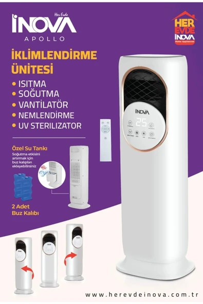 Inova Apollo 1800 W Kumandalı Fanlı Isıtıcı - 3