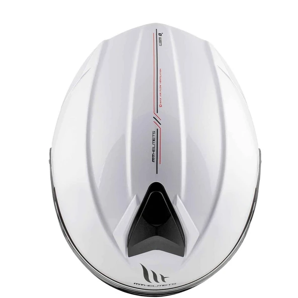 Mt Genesis Sv Solid A0 Çene Açılır Kask Beyaz - 7