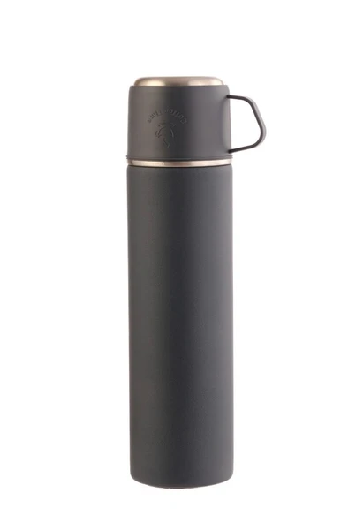 304 Paslanmaz Çelik 3 Bardaklı Termos Seti  Çay Kahve Piknik Kamp Gri - 5