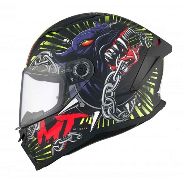 Mt Stinger 2 Akin A3 Mat Kapalı Motosiklet Kaskı - 2