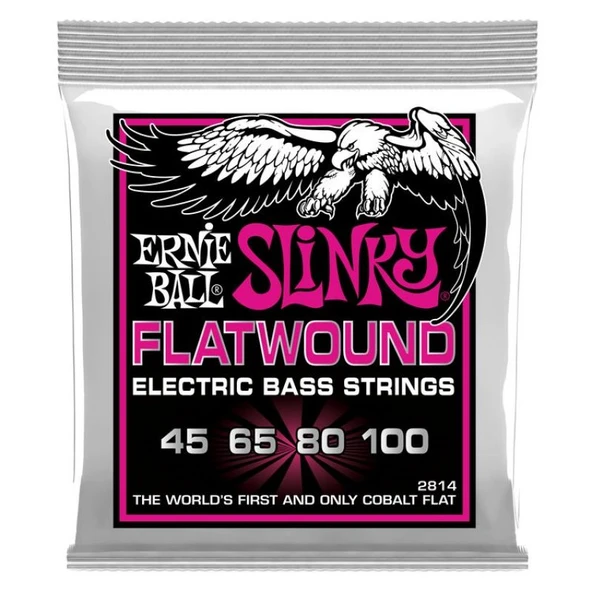 ERNIE BALL P02814 - Super Slinky Flatwound 45-100 Bas Gitar Teli - Resim 2