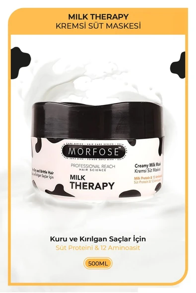 Morfose Milk Therapy Saç Bakım Kremi 500 ml - Besleyici, Koruyucu Etki