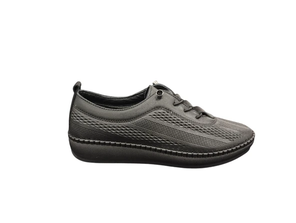 Punto 621204Z İç Dış Hakiki Deri Ortopedik Taban Günlük Kadın Casual Ayakkabı - 5