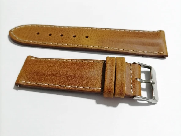 Fado Her Saate Uygun Bombeli  24  mm Piramit modeli   UZUN  XL   Hakiki Deri (227)   taba - Resim 4