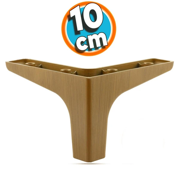 Mobilya Kanepe Çekyat Sehpa TV Ünitesi Baza Koltuk Ayağı Koyu Ceviz Renk 10 cm Ayak 4 Adet - Resim 3