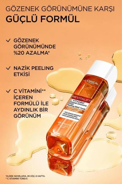Revitalift C Vitamini Gözenek Görünümü Karşıtı Peeling Etkili Tonik 180ML - 5