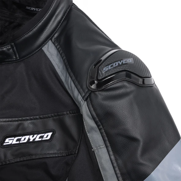 SCOYCO JK152 4 MEVSİM ERKEK MONT DERİ SİYAH - 6