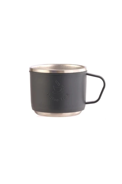 304 Paslanmaz Çelik 3 Bardaklı Termos Seti  Çay Kahve Piknik Kamp Gri - 7