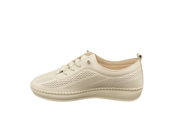 Punto 621204Z İç Dış Hakiki Deri Ortopedik Taban Günlük Kadın Casual Ayakkabı - 10