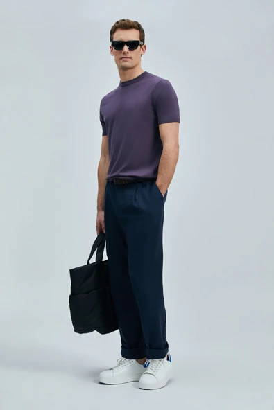 Lufian Tıno Erkek Modal Karışımlı Kazak Mürdüm - 6