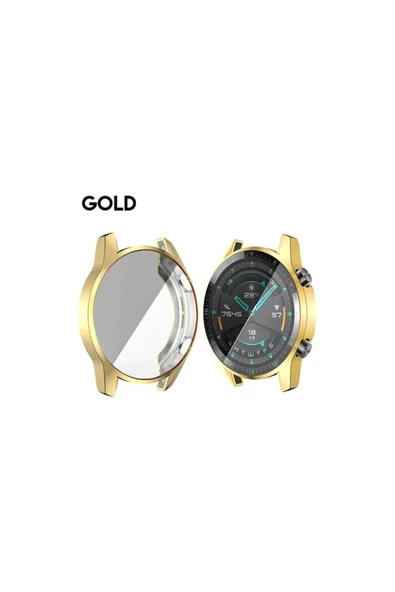 Huawei Watch Gt2 46MM 360 Tam Koruma Silikon Kılıf Koruyucu