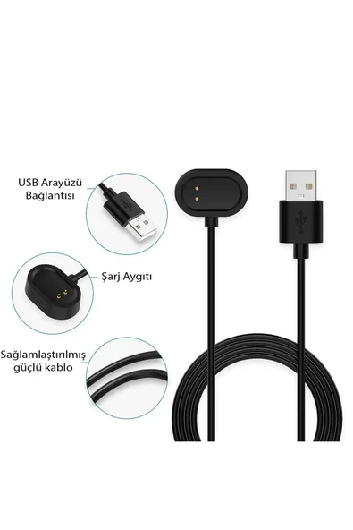 Realme Band 2 Akıllı Bileklik Uyumlu USB Şarj Kablosu