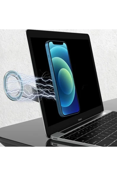 Mıknatıslı Tüm Tlefonlara Uyumlu Tablet Leptop Ekranı Telefon Tutucu Monitör Standı - 3