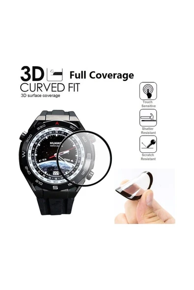 Huawei Watch Ultimate Uyumlu 5d Nano Ekran Koruyucu 2 ADET - 4