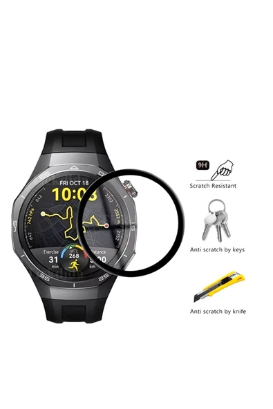 Huawei Watch Gt5 Pro 46MM Tam Kaplayan Nano Ekran Koruyucu Film 2 ADET - 3