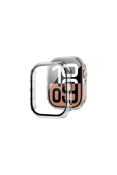 Apple Watch 10 Uyumlu (46mm) Kasa ve Ekran Koruyucu Önü Kapalı